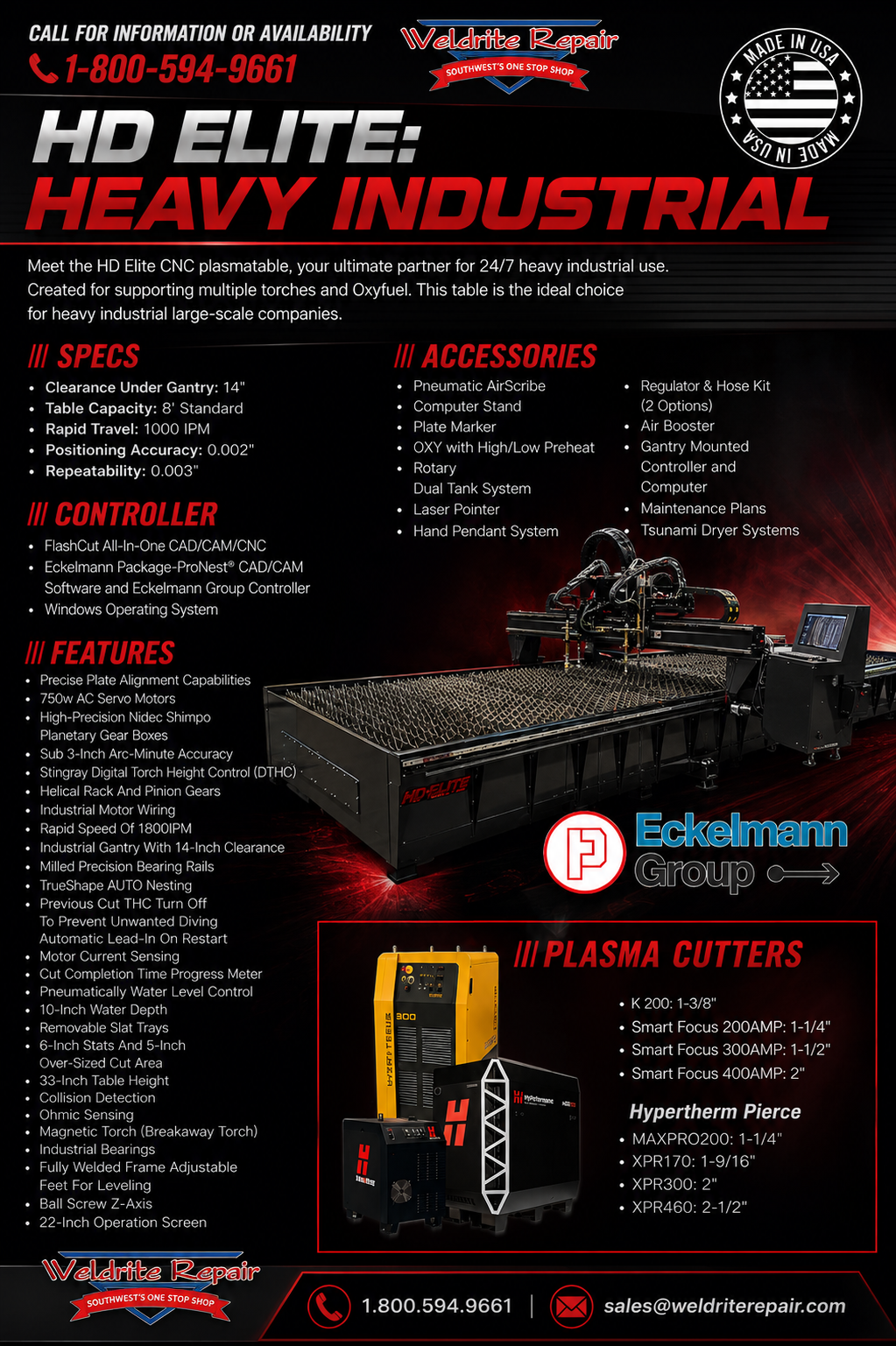 HD Elite: Heavy Industrial CNC Plasmatable