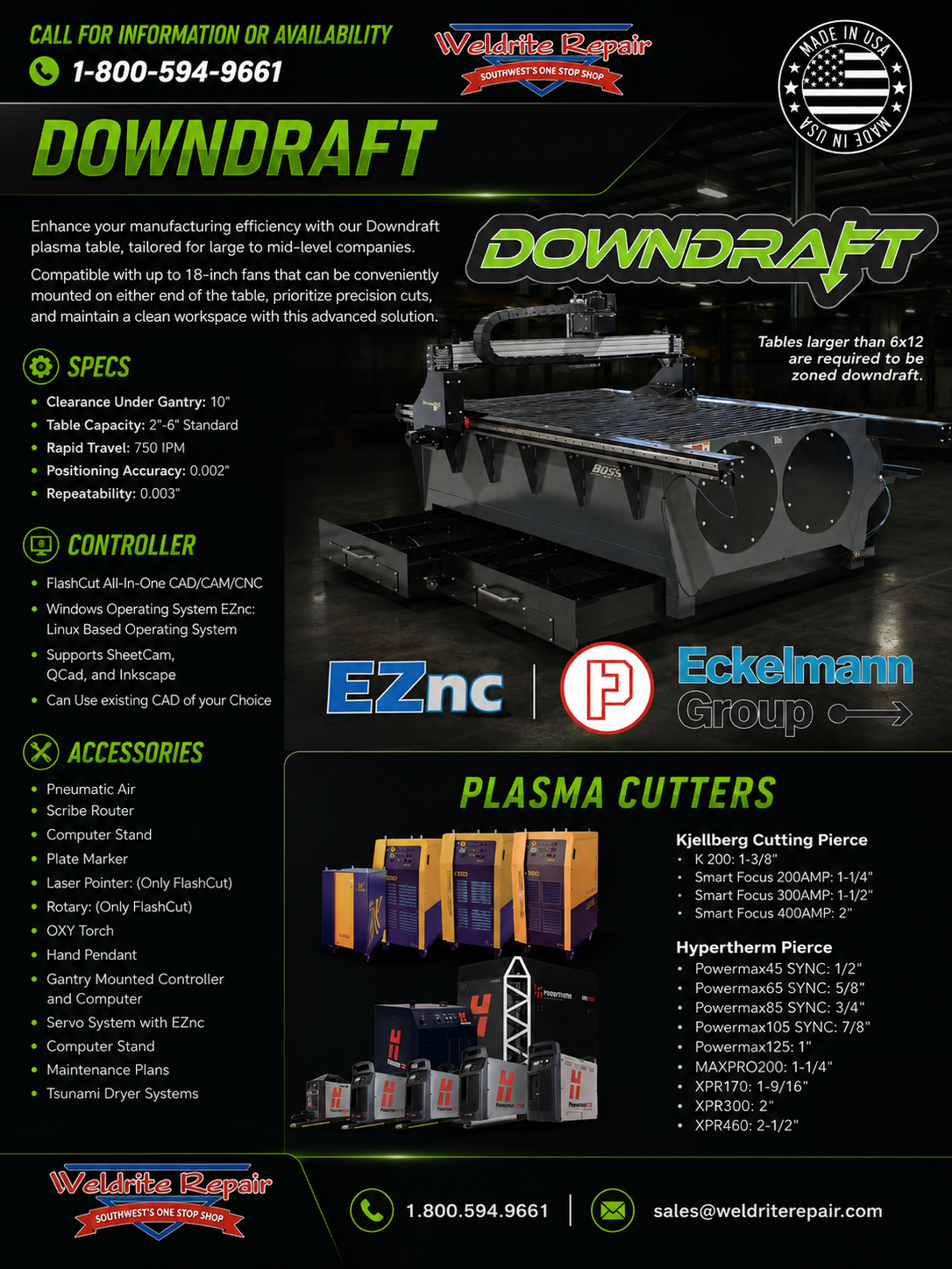 Downdraft Plasma Table