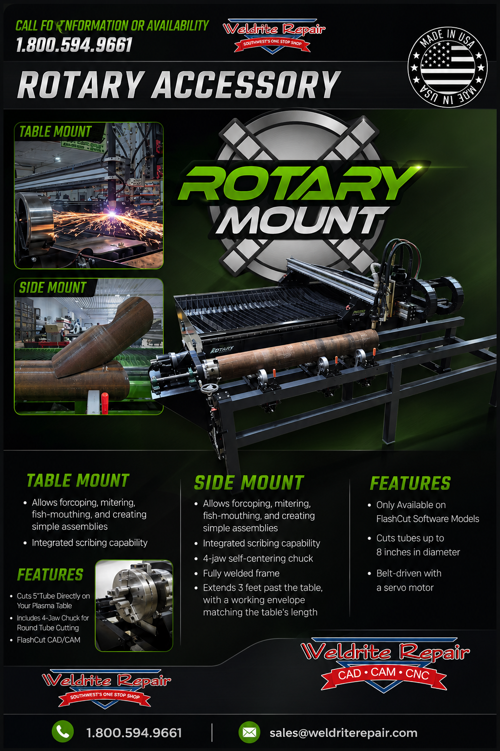 Rotary Mount – Plasma Table Rotary Accessory