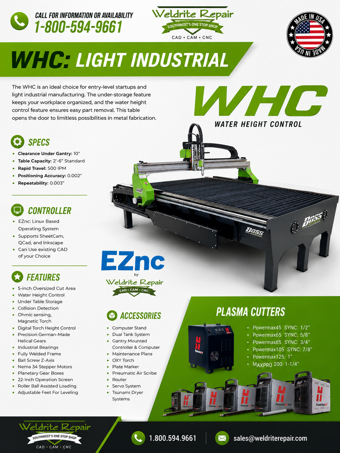 WHC – Light Industrial Plasma Table