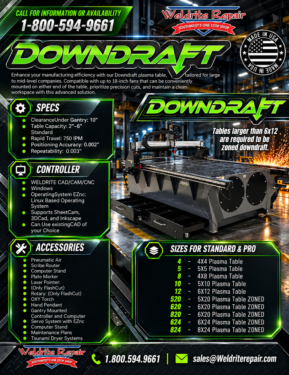 Downdraft Plasma Table