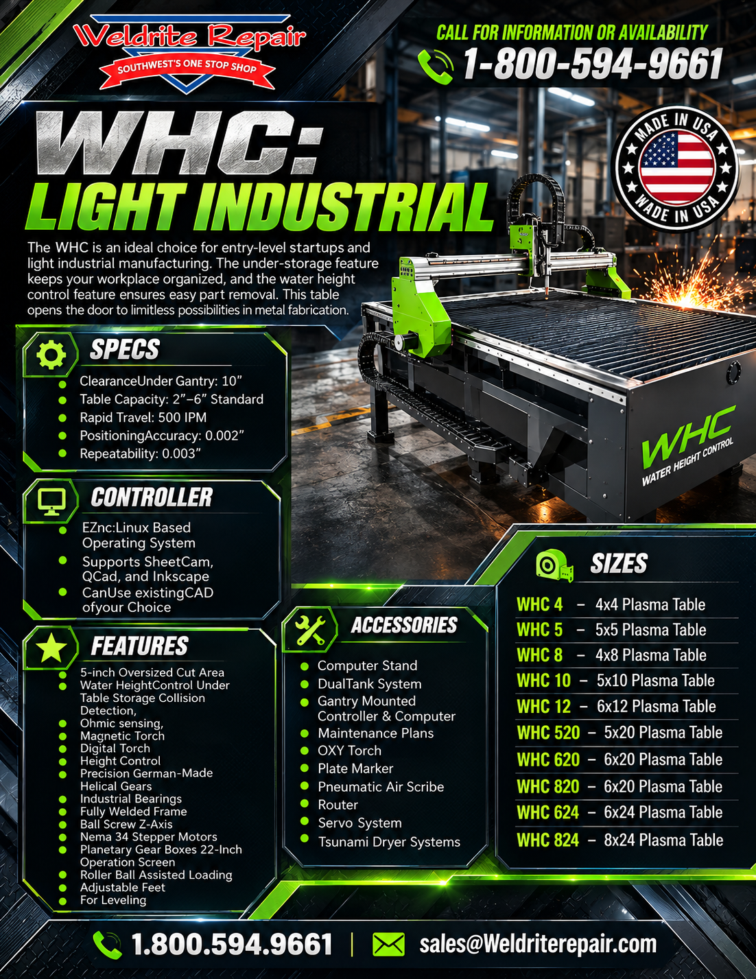 WHC – Light Industrial Plasma Table